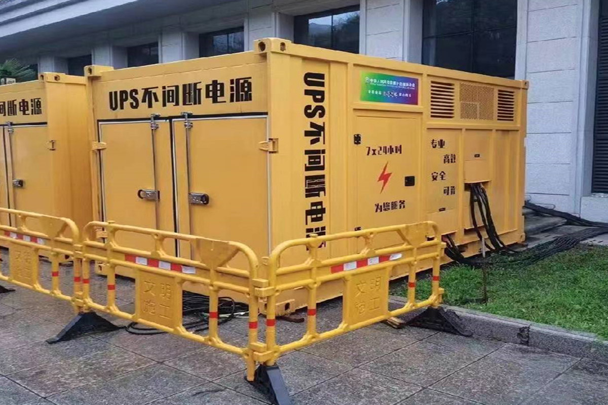 北泉镇发电机租赁施工现场